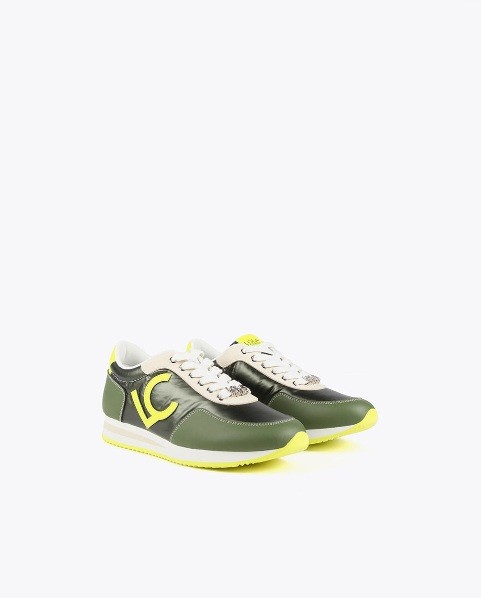 Green and lime sneakers