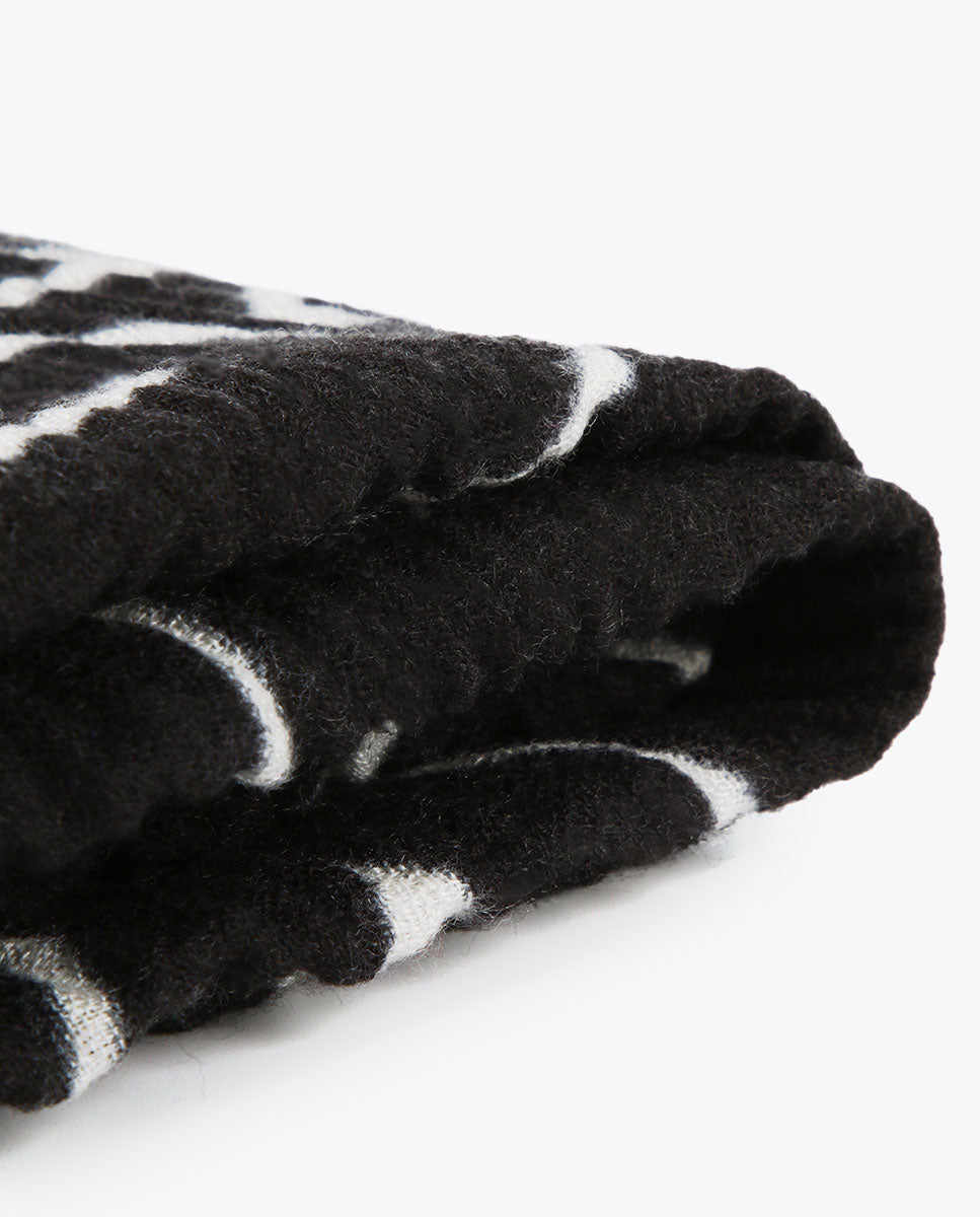 Pleated logo scarf
