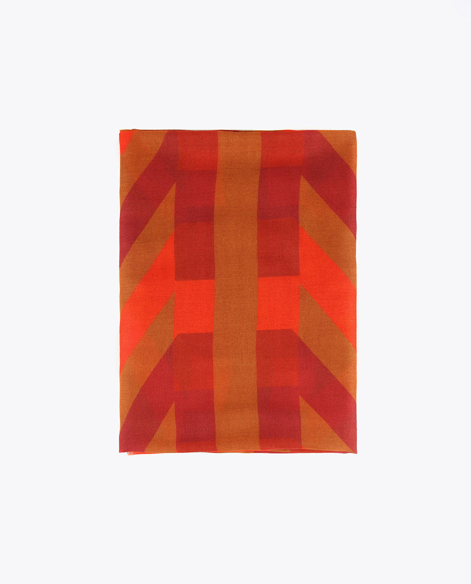 Orange logo scarf
