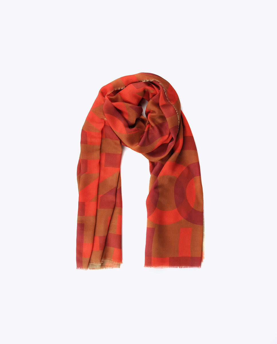 Orange logo scarf