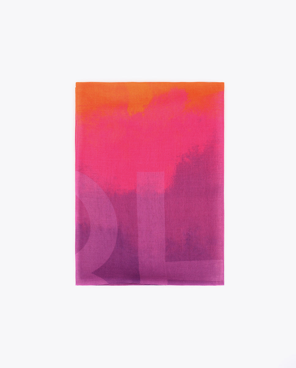 Fuchsia and orange scarf