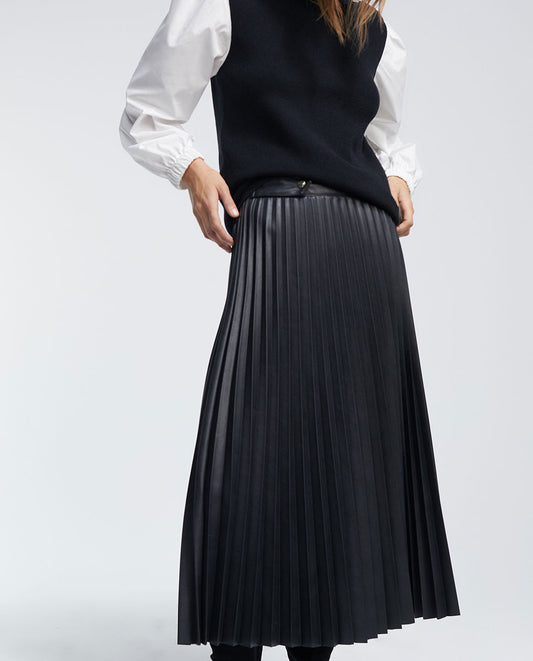 Faux leather skirt