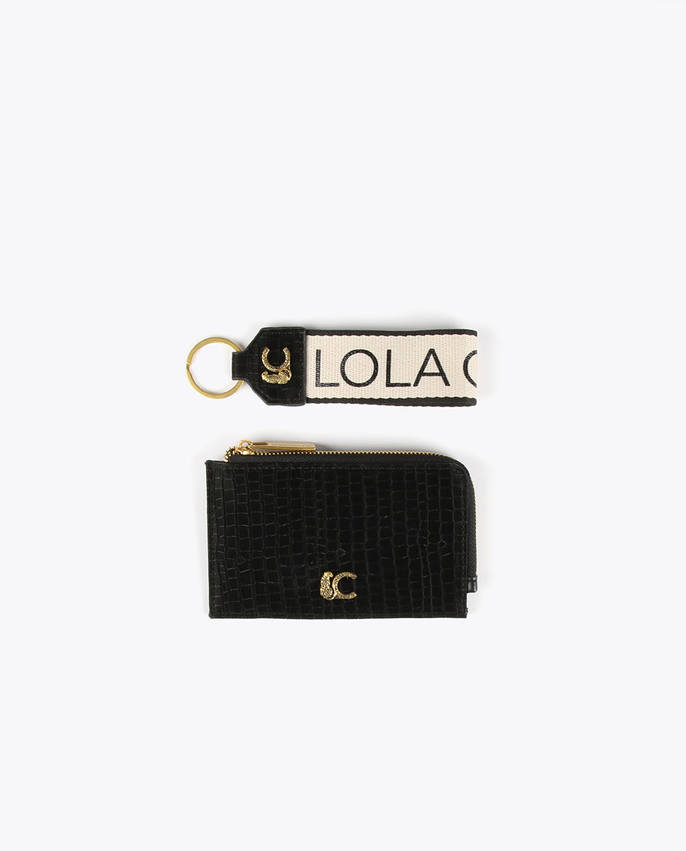 Card holder purse and key chain set