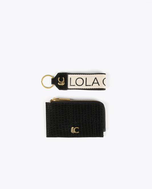 Card holder purse and key chain set