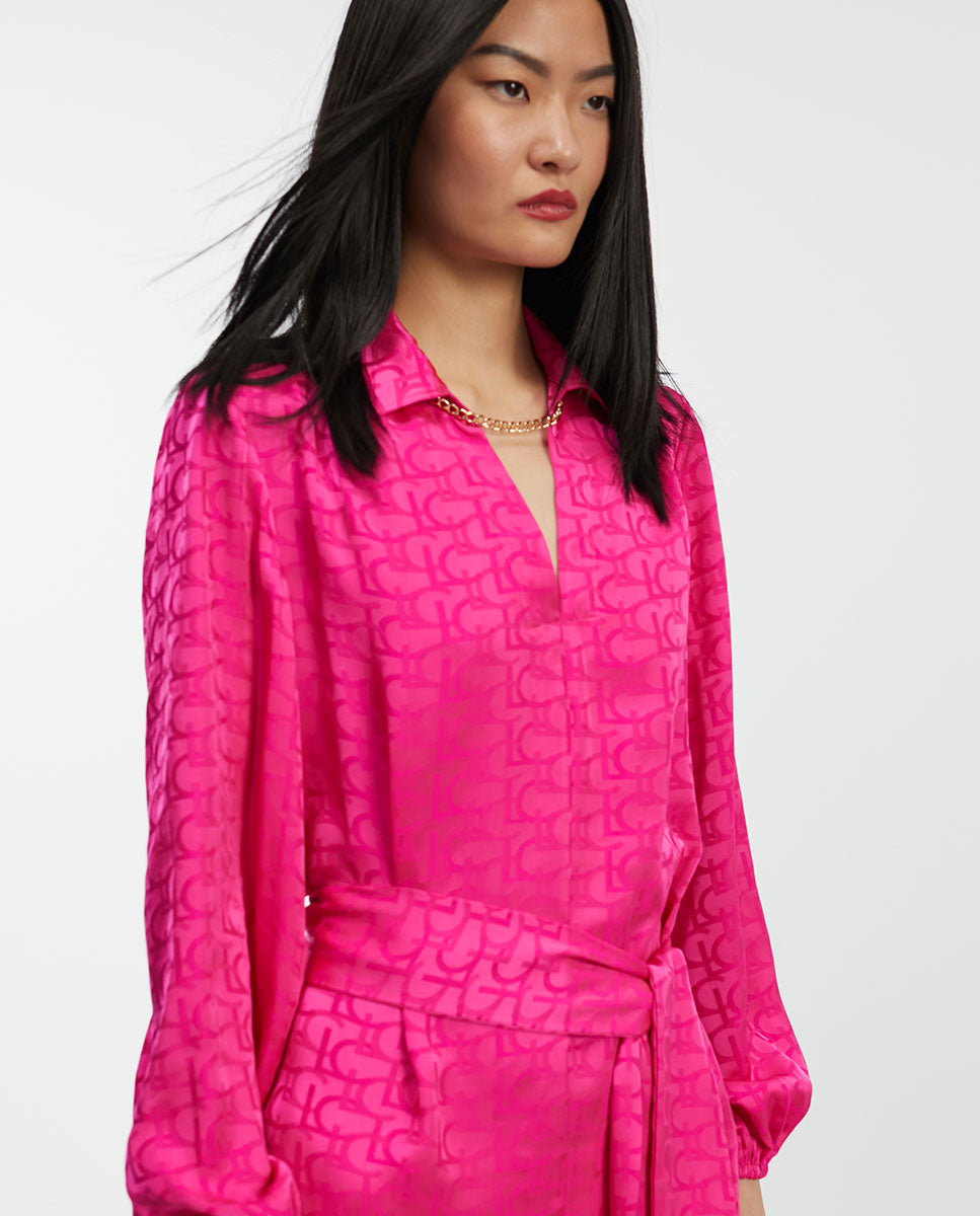 Logo print dress