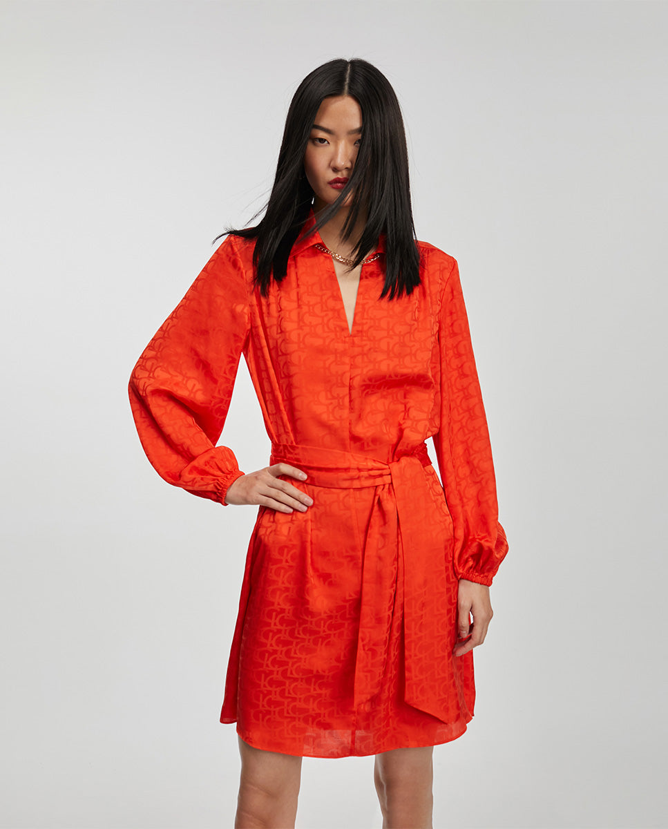 Logo print dress