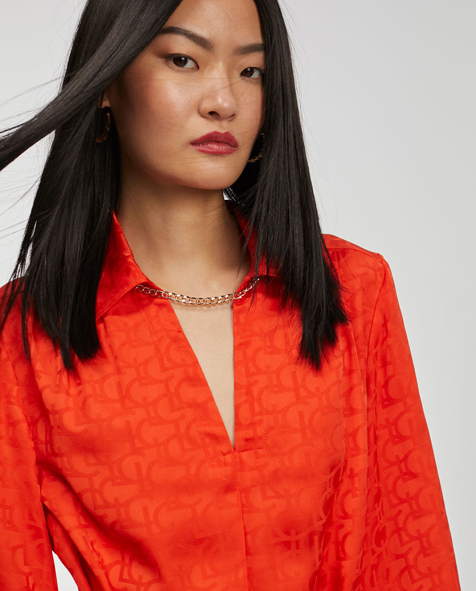 Logo print dress