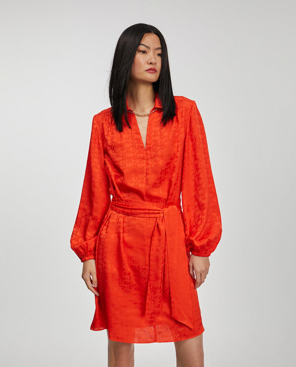 Logo print dress