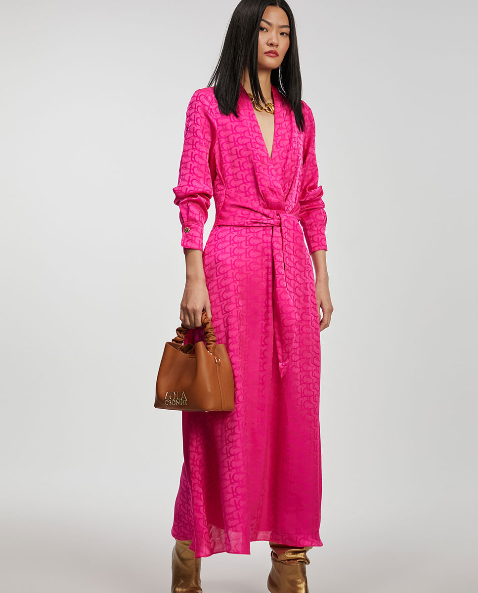 Logo print dress