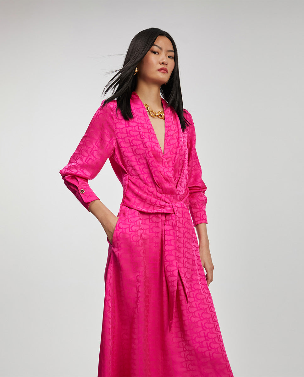 Logo print dress