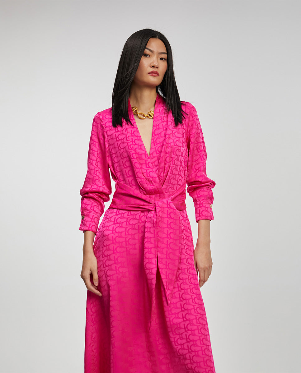 Logo print dress