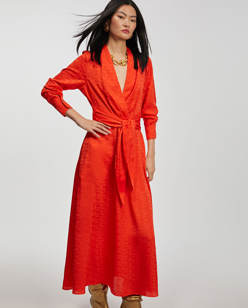 Logo print dress