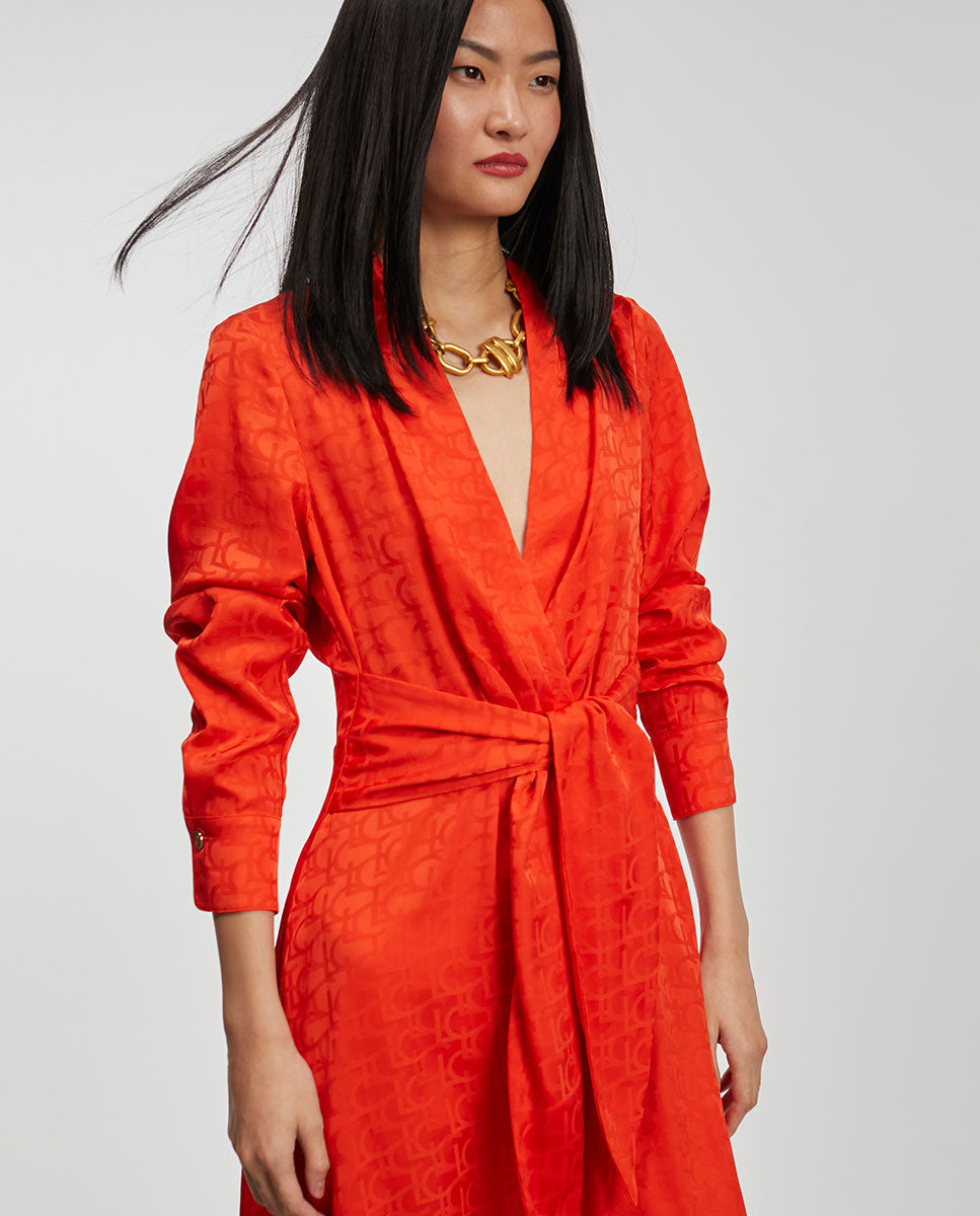 Logo print dress