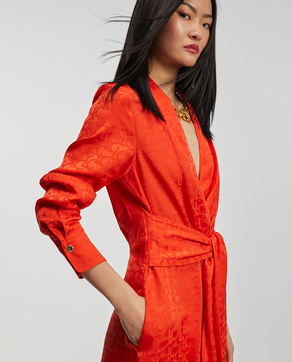 Logo print dress