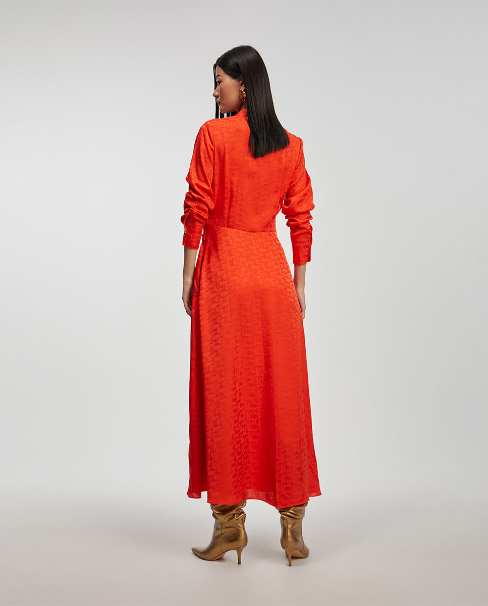 Logo print dress