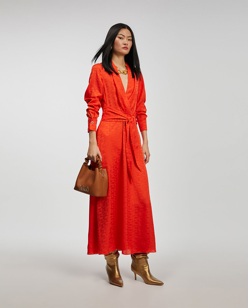 Logo print dress