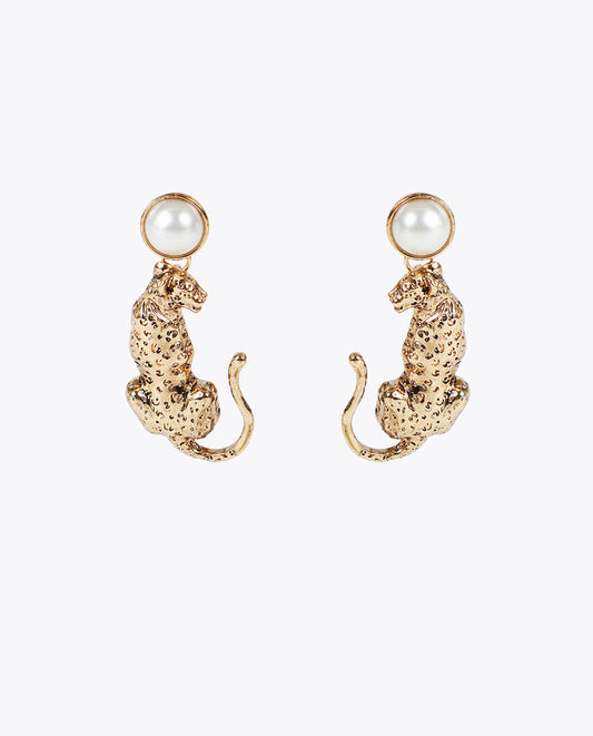 Leopard Pearl Earrings