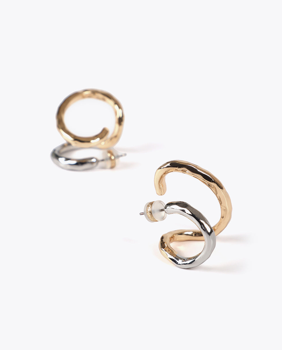 Combined Piercing Effect Earrings