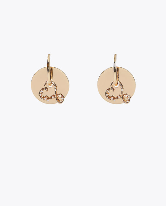 Mobile Hoop Earring with Infinity Heart