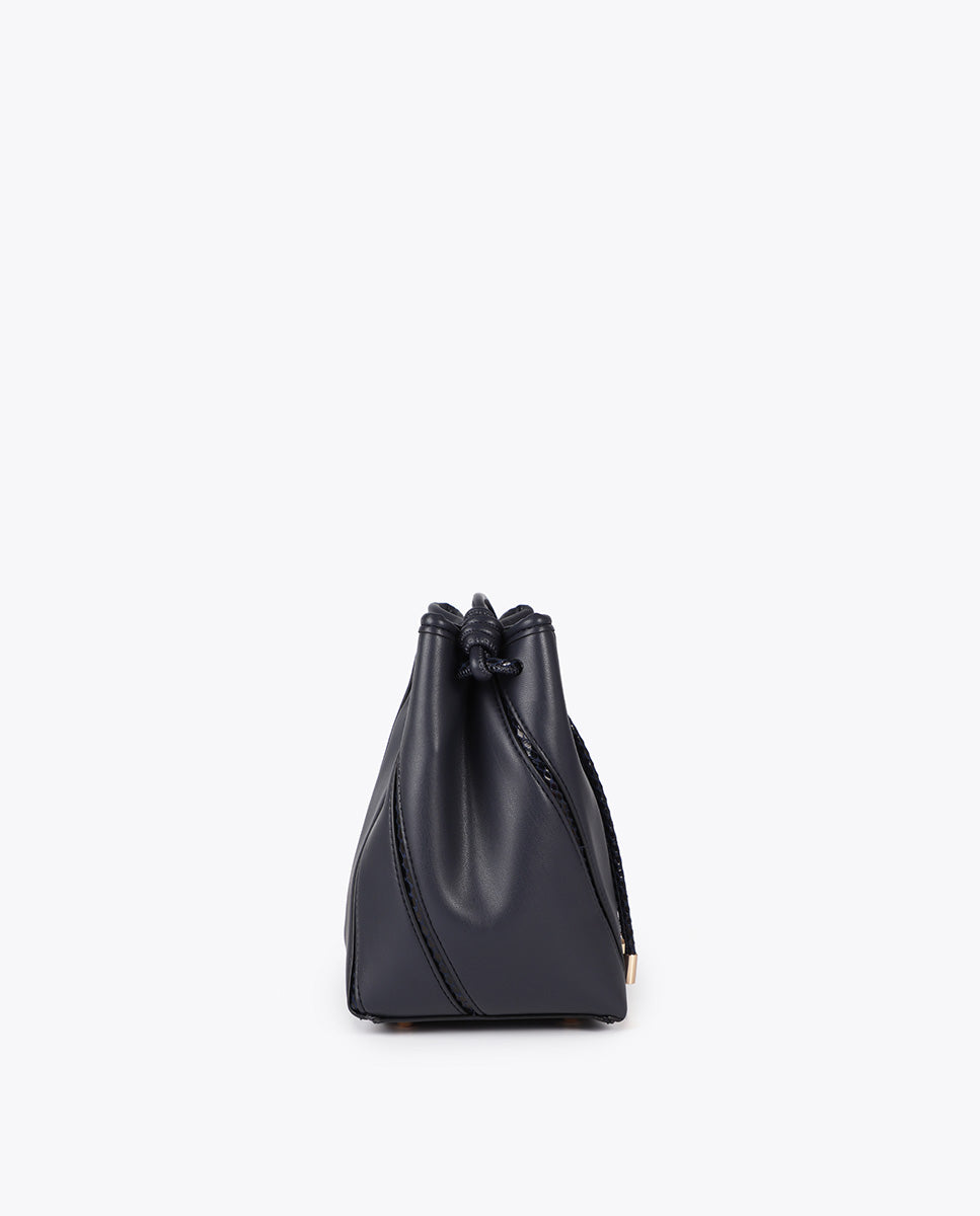 Shoulder Bag with Snake Effect Details