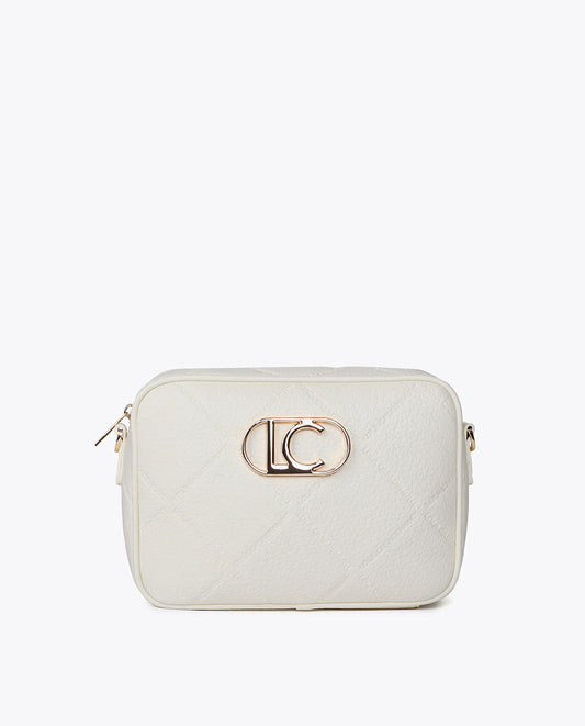 Monogram Diamond Oval Logo Faux Leather Crossbody