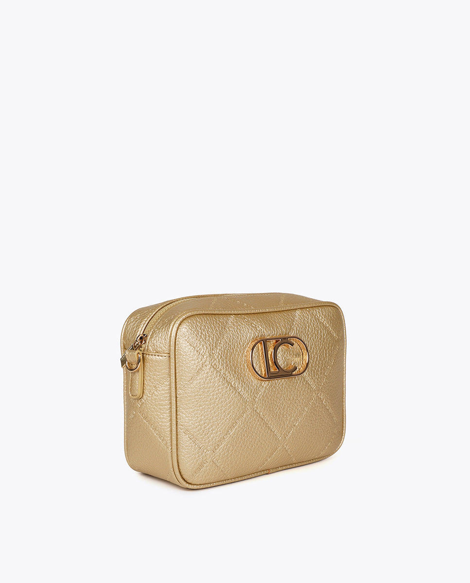 Monogram Diamond Oval Logo Faux Leather Crossbody