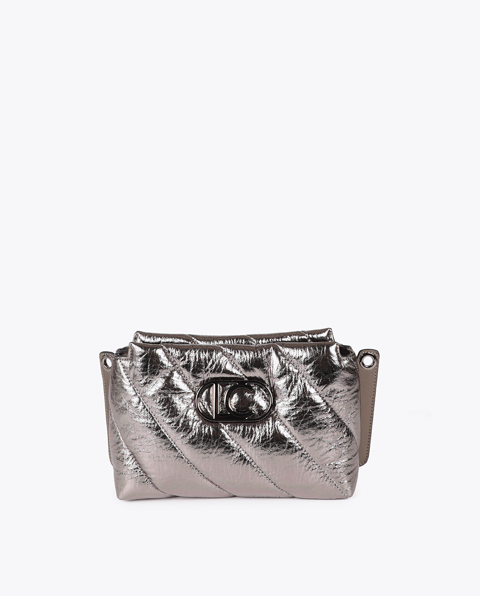 Quilted Metallic Crossbody Bag