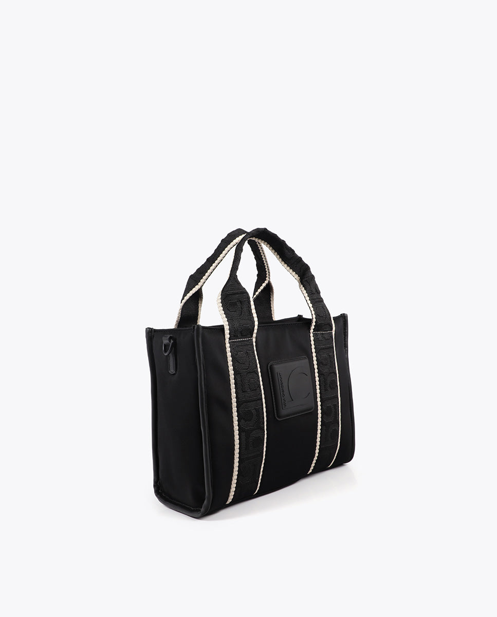 Neoprene Fabric Mini Shopper with Tone-On-Tone Silicon Logo
