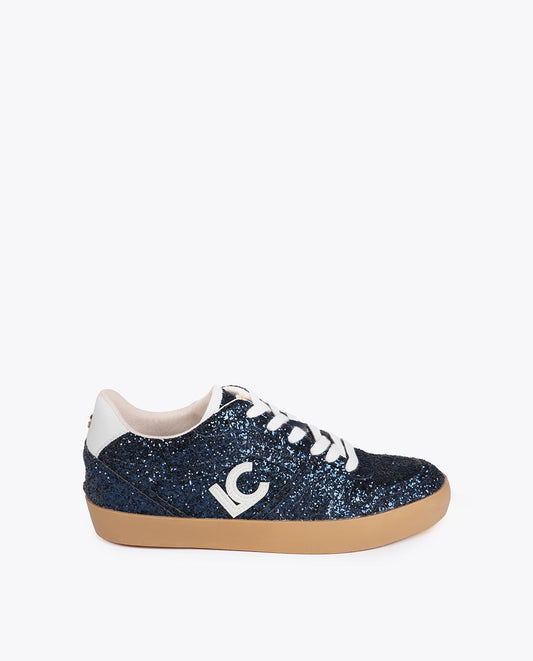 Sneakers with Hidden Wedge and Leather Details