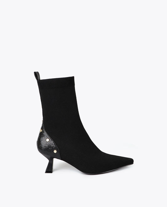 Sock-Style Boot with Snake Details