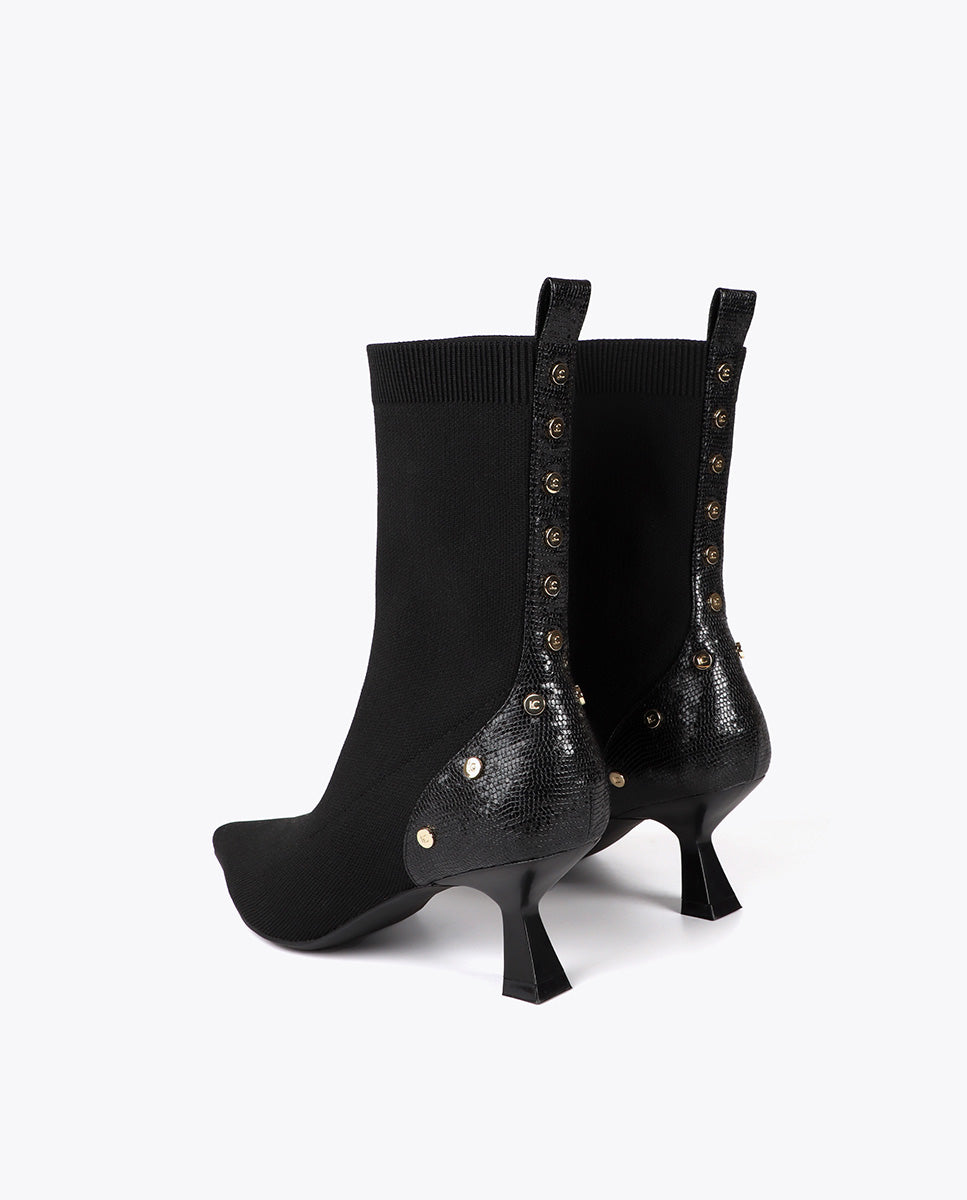 Sock-Style Boot with Snake Details