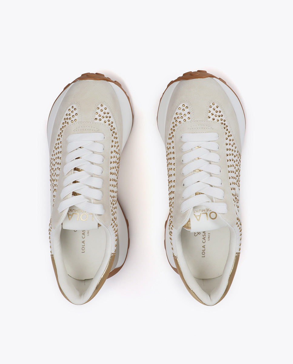 Platform Sneakers with Metallic Studs