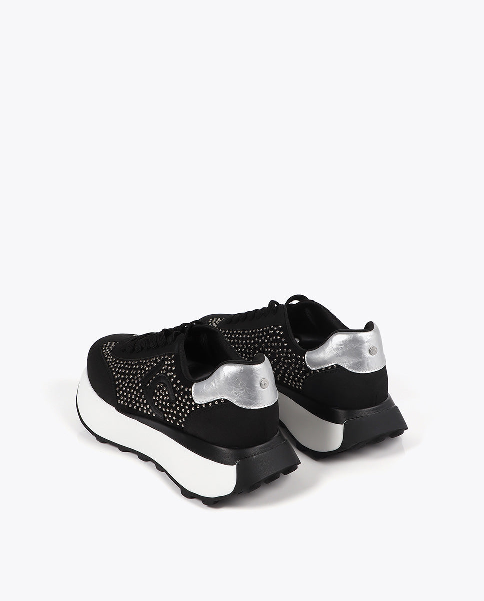 Platform Sneakers with Metallic Studs