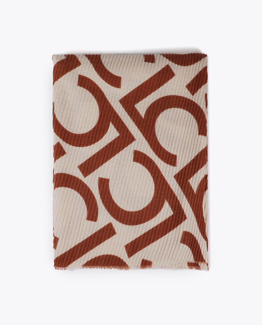 Two-tone Pleated Scarf