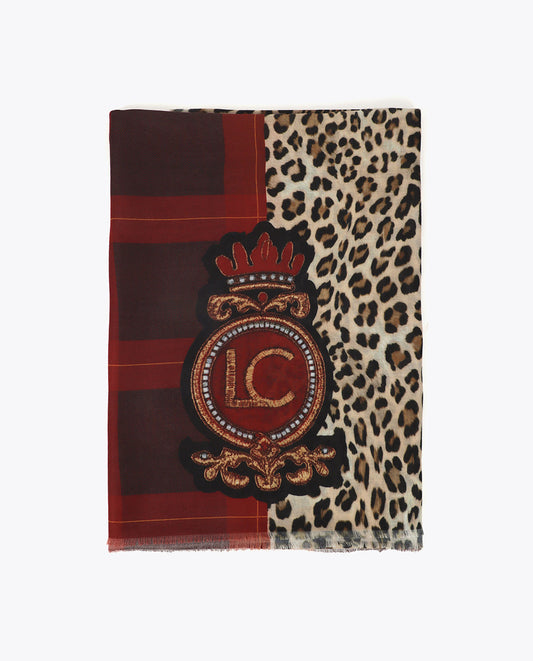 Animal Print and Tartan Scarf