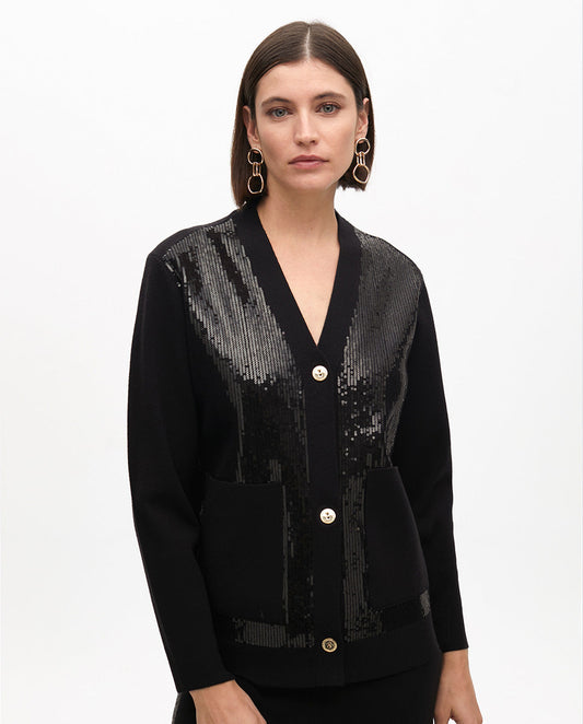 Sequin Detail Knit Cardigan
