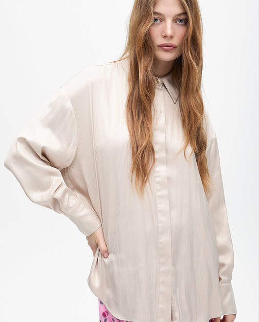 Waxed Effect Oversize Shirt