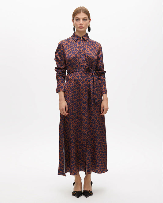 Logo Printed Shirt Dress