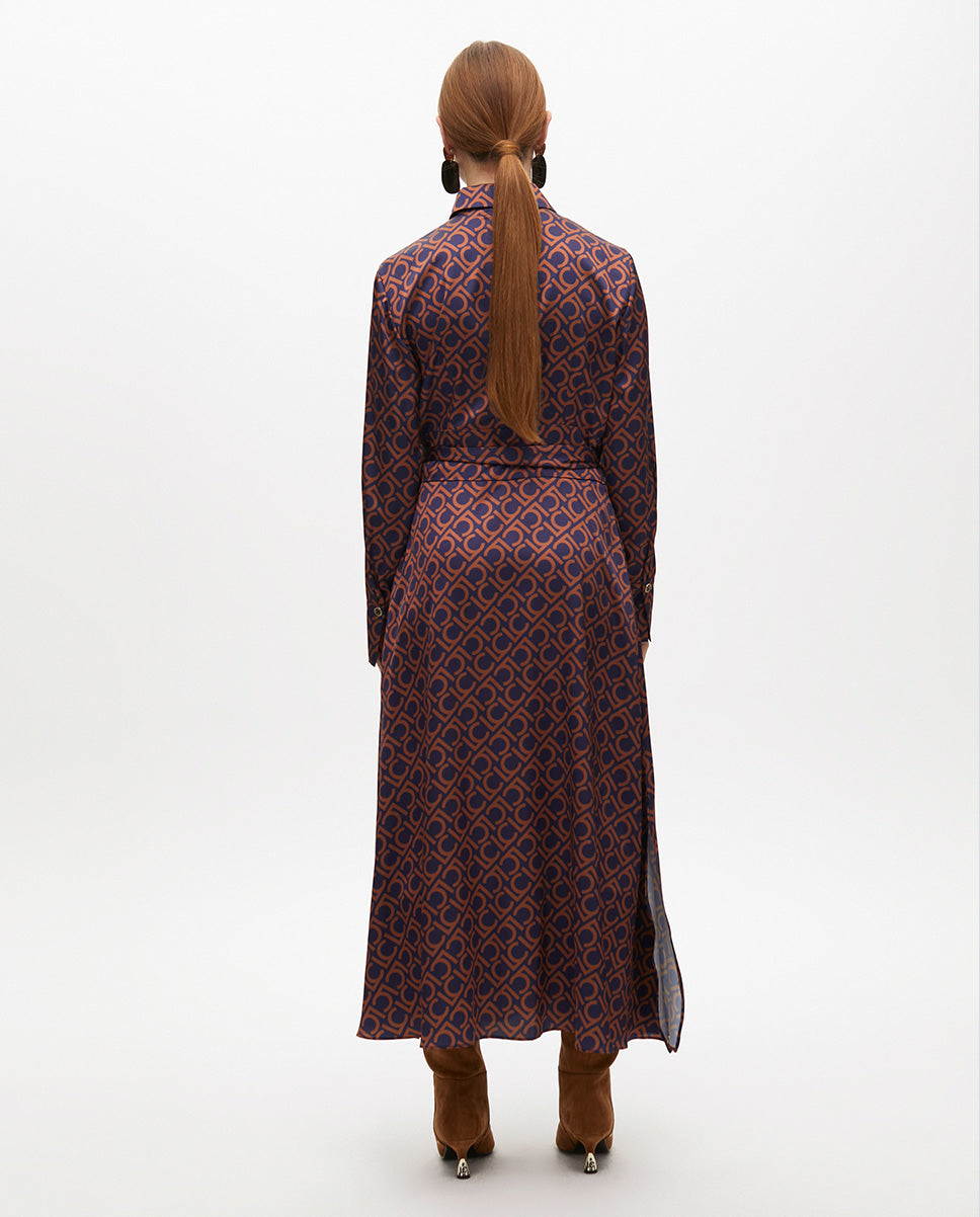 Logo Printed Shirt Dress