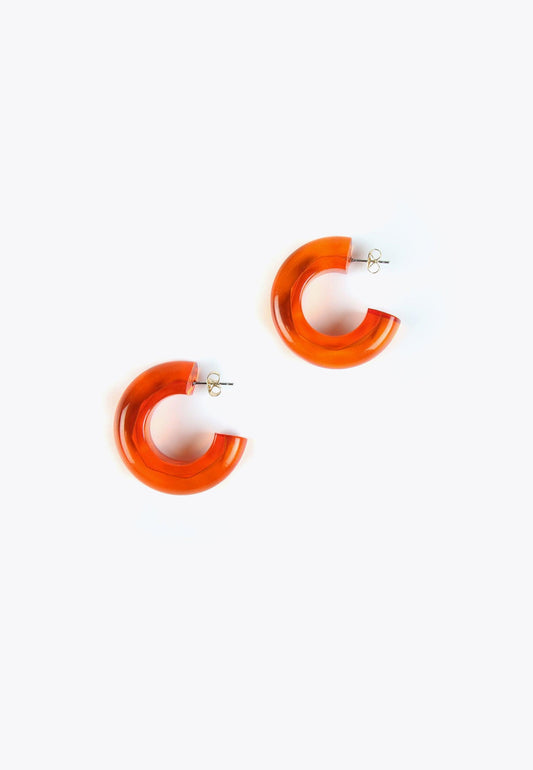 LS2403026-Orange-Thick hoop earrings
