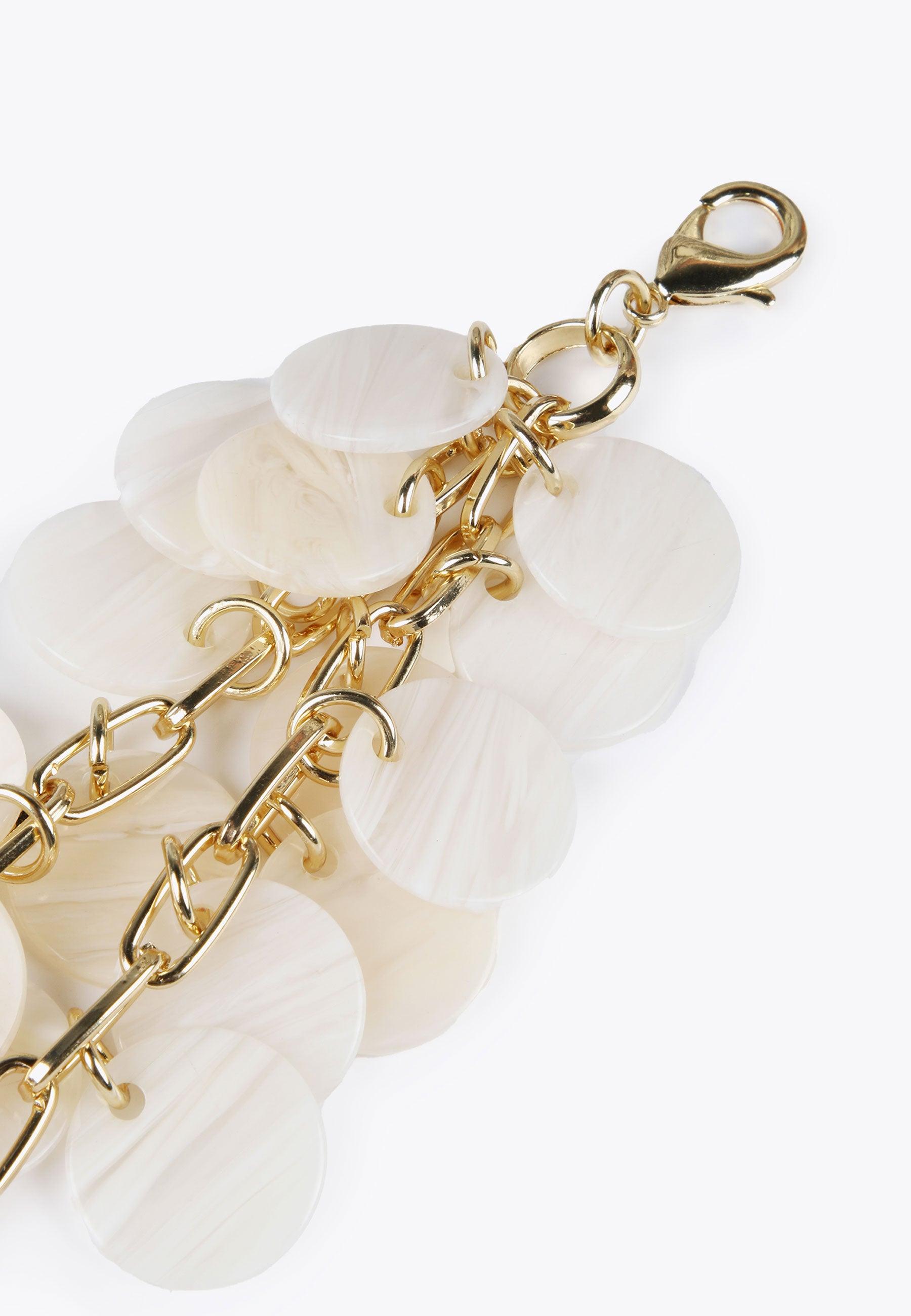 LS2403092-Ecru-Golden and pearly bracelet