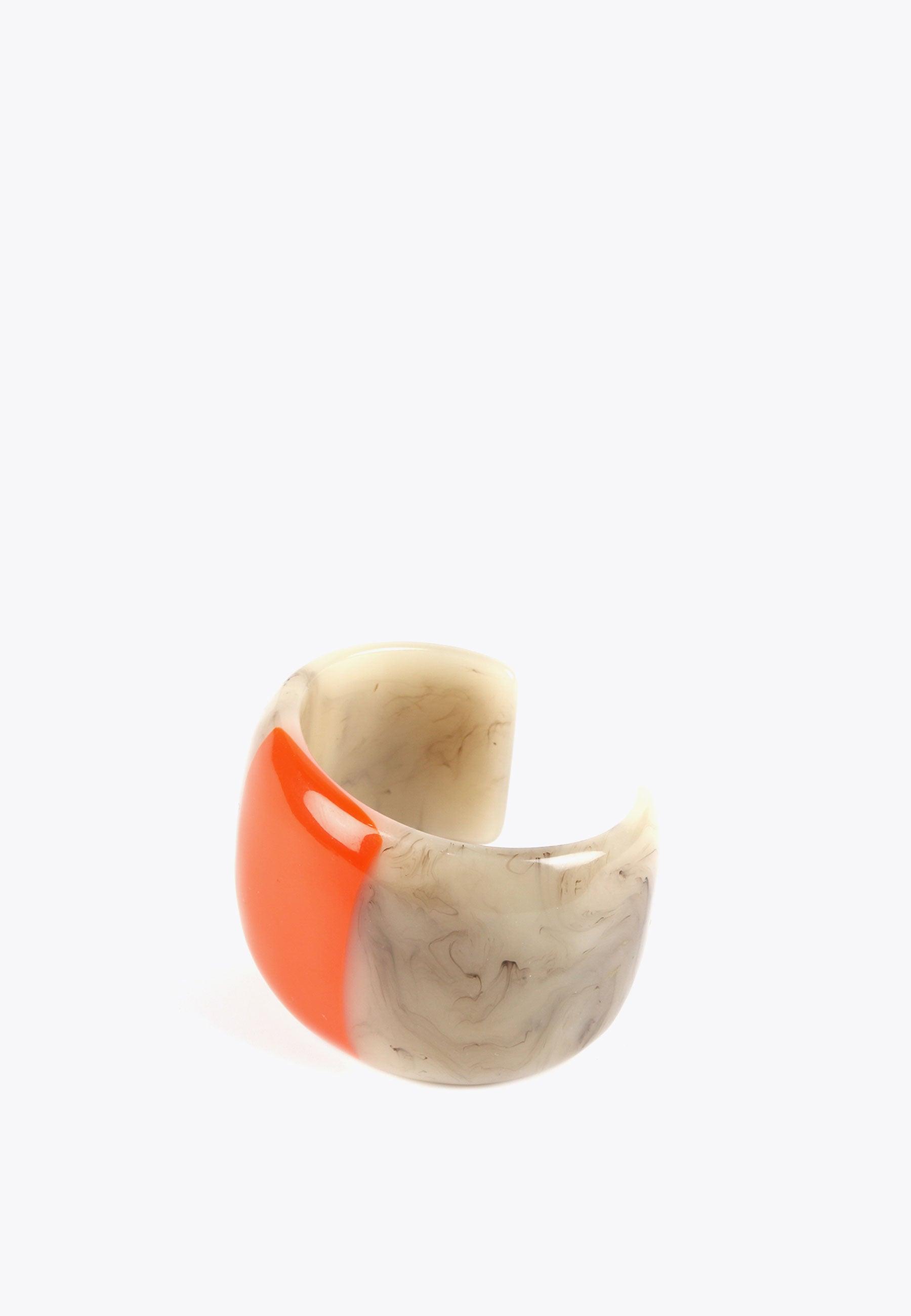 LS2403096-Brown-Red-Two-tone rigid bracelet