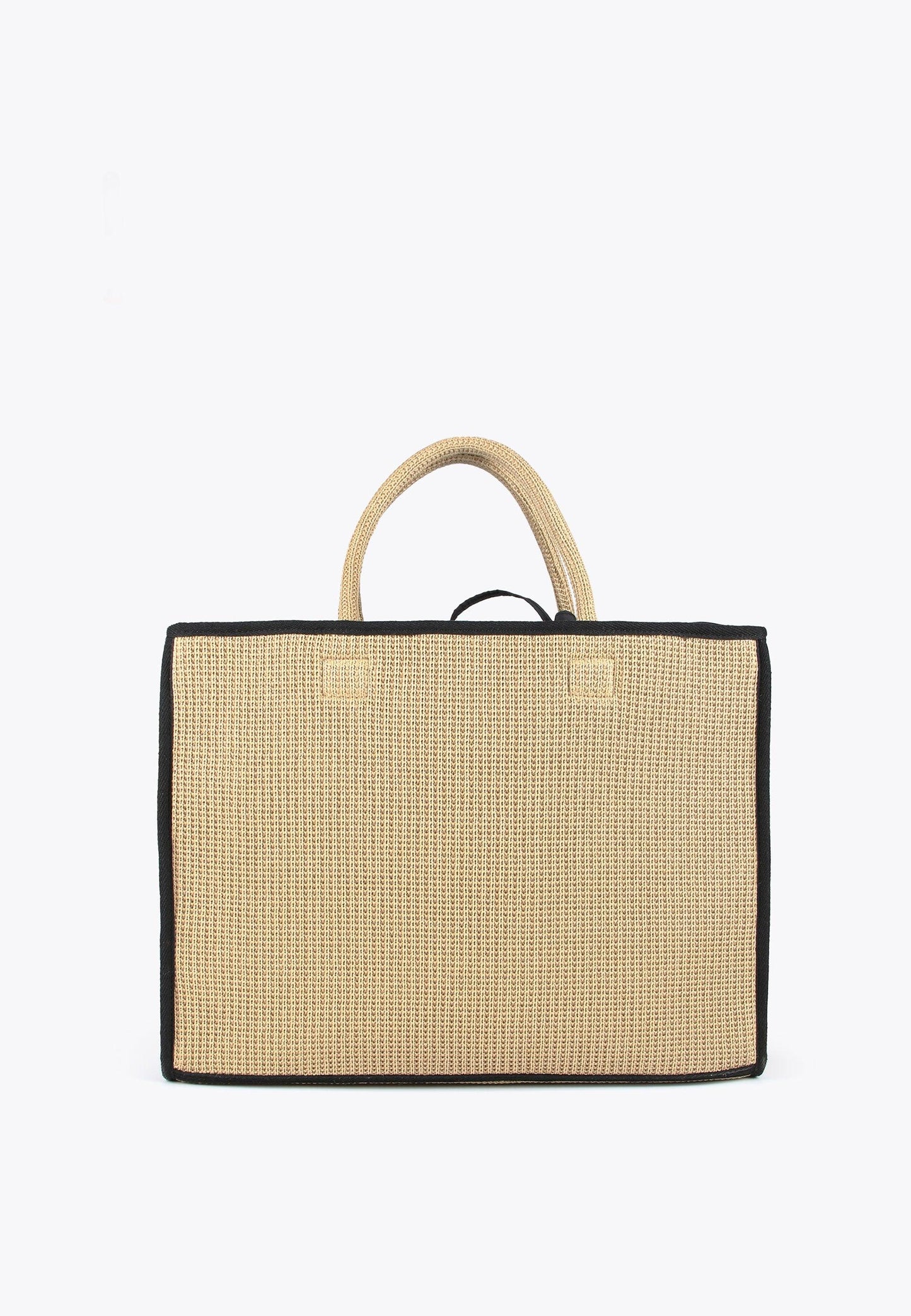 LS2404001-Brown-Black-Tote bag with neon trims