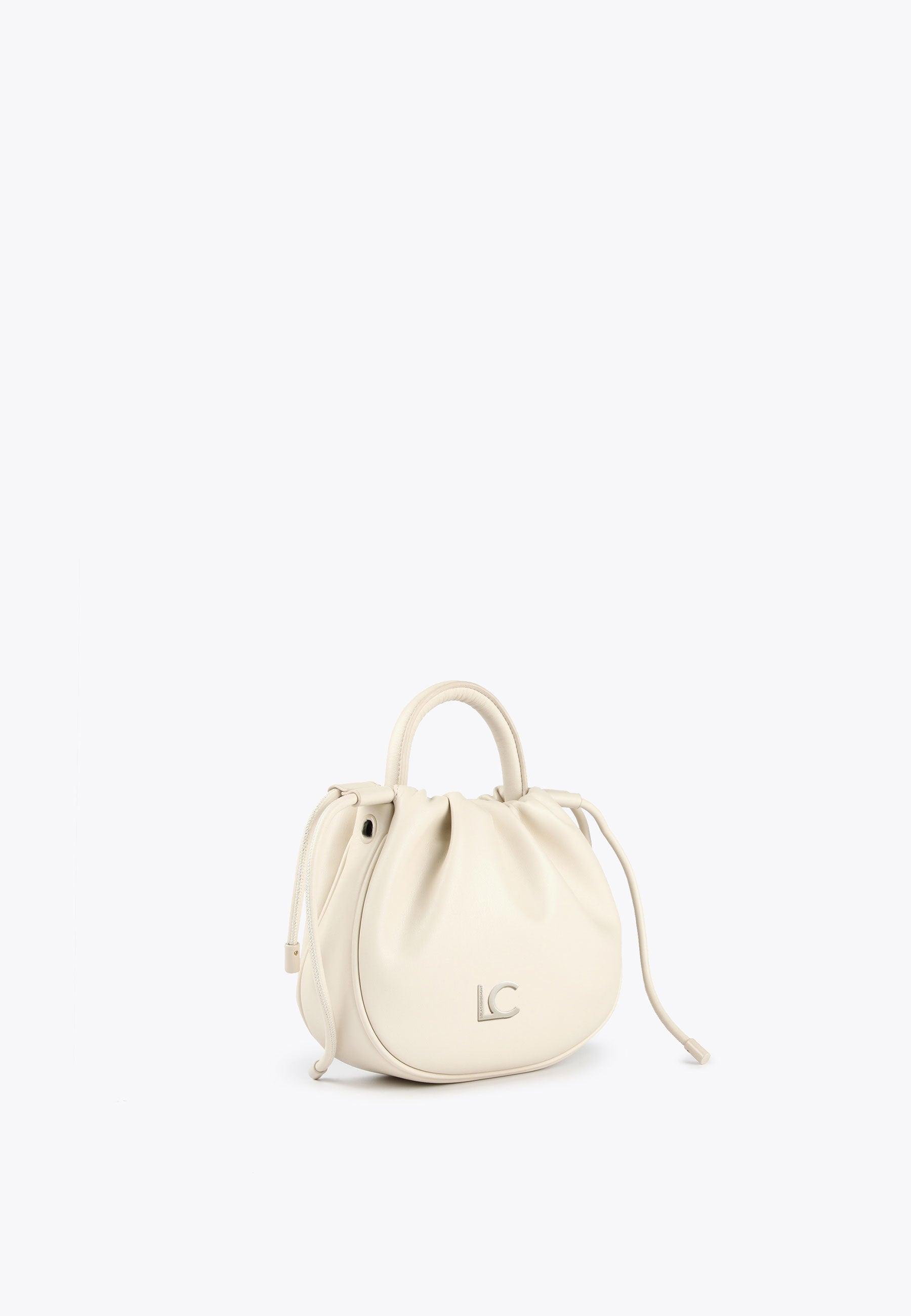 LS2404007-Ecru-Crossbody bag with raised logo