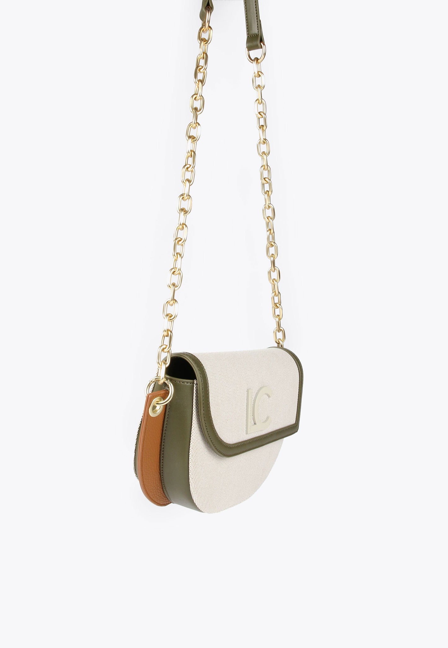 LS2404010-Ecru-Brown-Crossbody bag in contrasting materials