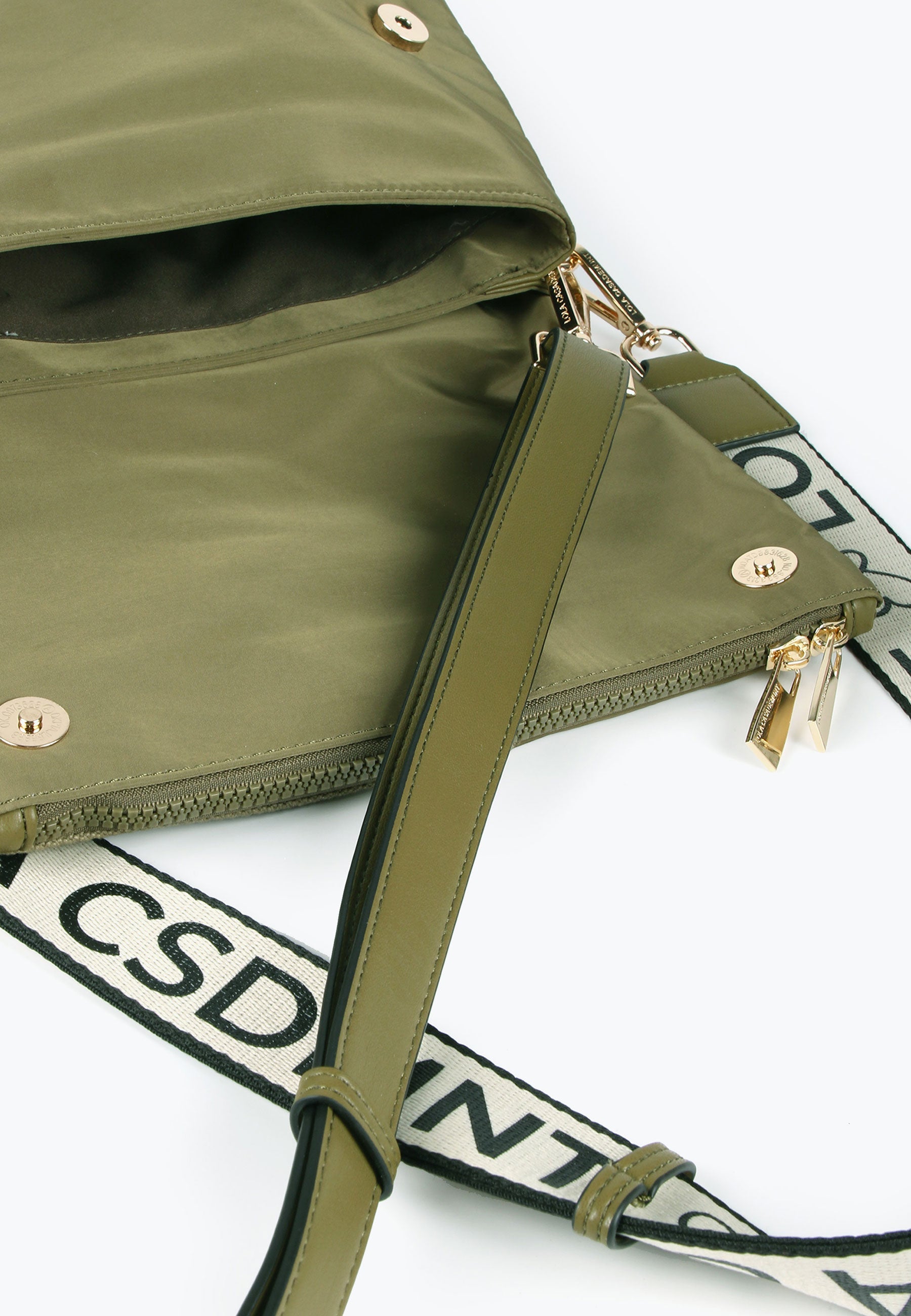 LS2404050-Khaki-Crossbody bag in contrasting materials