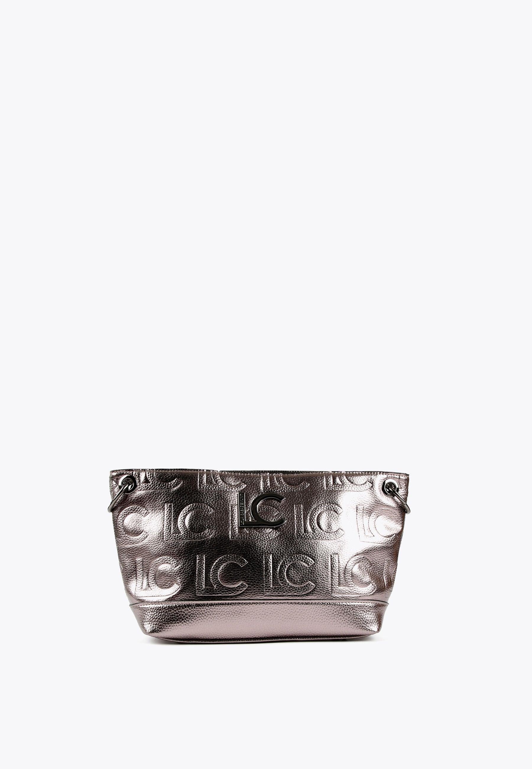 LS2404051-Grey-Monogrammed metallic crossbody bag