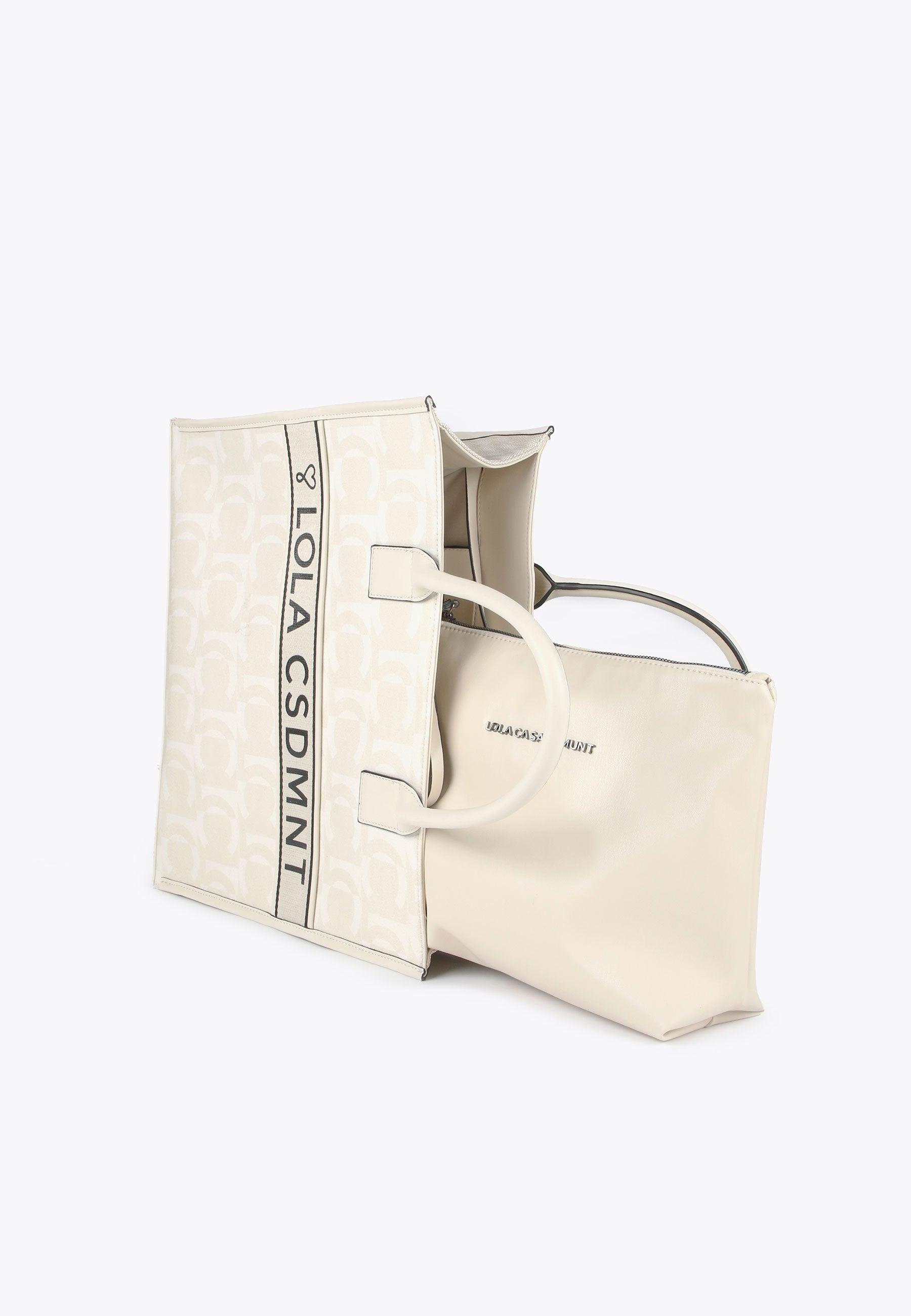 LS2404062-Ecru-Monogram tote bag