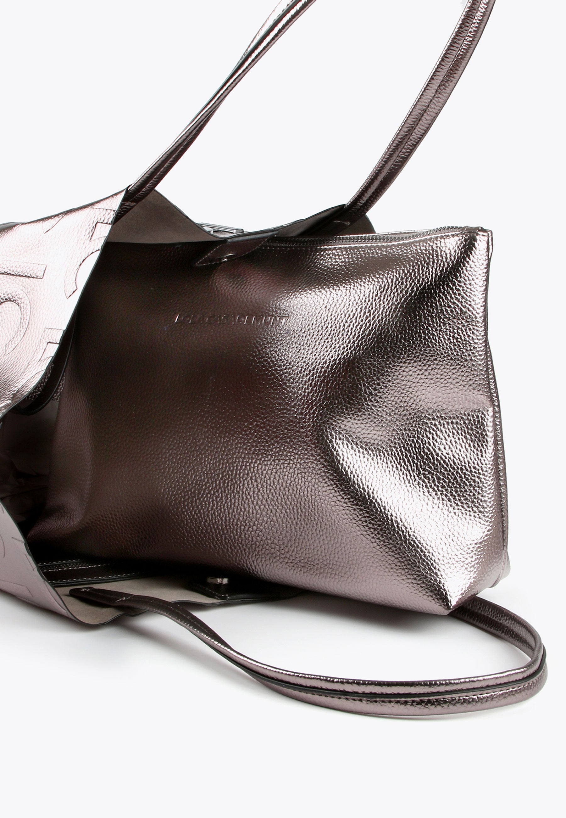LS2404064-Grey-Metallic tote bag