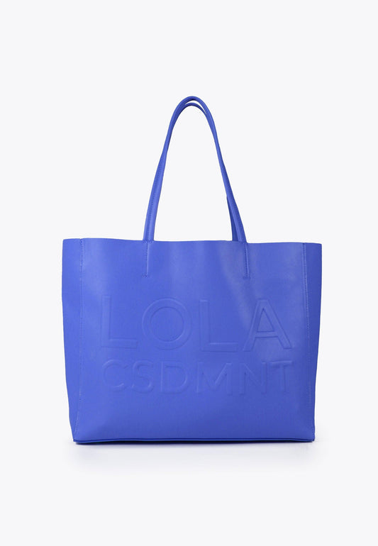 LS2404065-Electric-Blue-Tote bag with raised logo